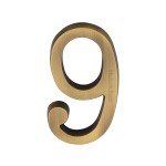 M Marcus Heritage Brass Numeral 9 - Concealed Fix 76mm